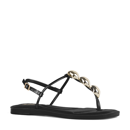 SANDALIA C/ ENFEITE OURO