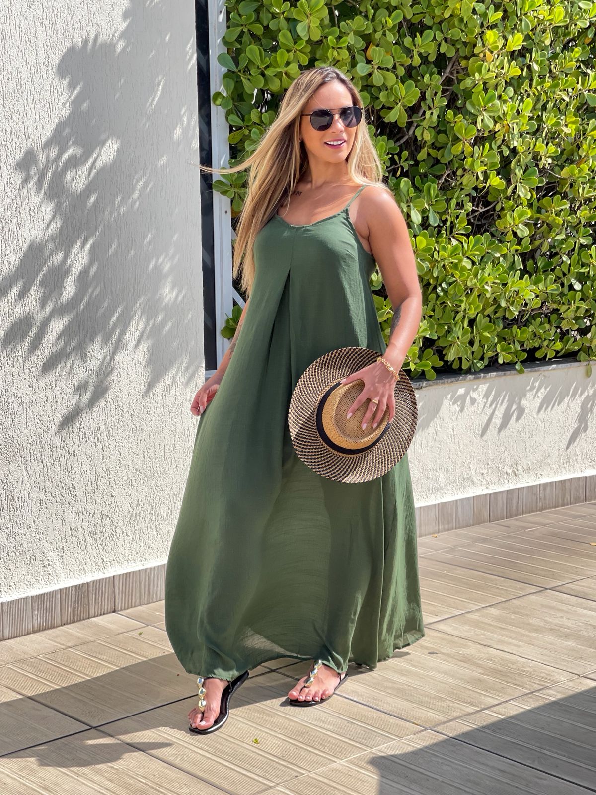 VESTIDO HELENA - VERDE CROCO