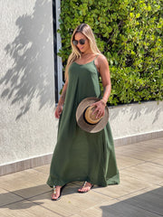 VESTIDO HELENA - VERDE CROCO